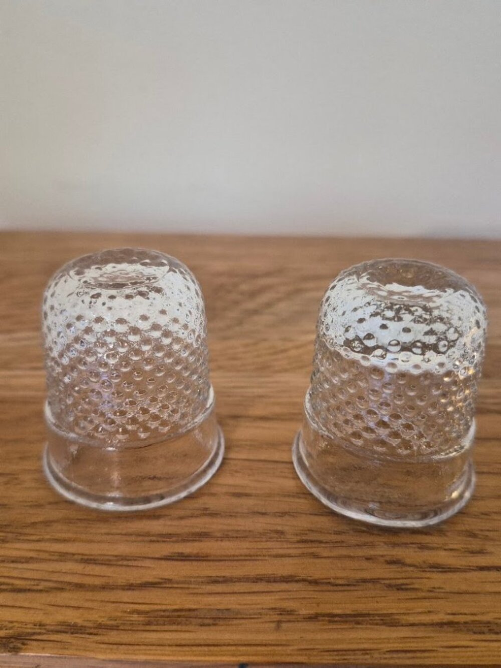 Vintage 2 Glass Decorative Thimbles